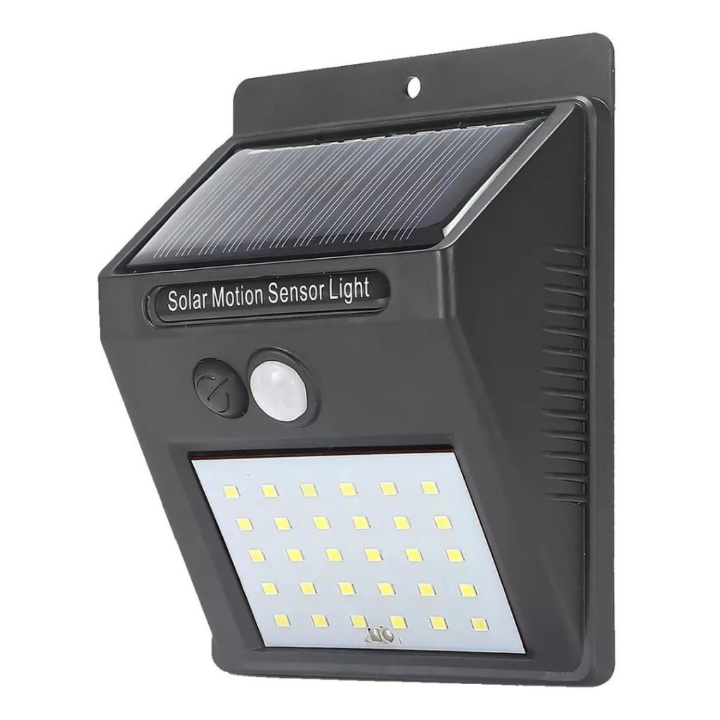 KIT 3 Luminárias Solar Led Com Sensor Jardim Luz 20leds Sensor de Movimento Refletor Promoção