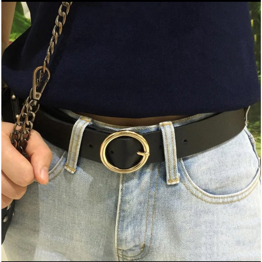 Cinto feminino fivela redonda em Oferta na Shopee