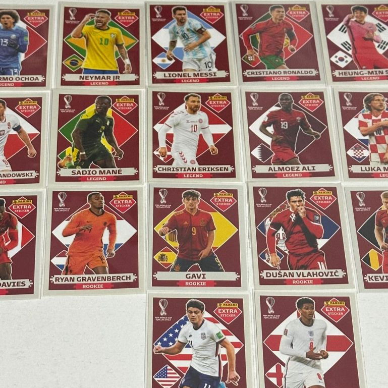 FIGURINHAS EXTRAS LEGENDS DA COPA DO MUNDO DE 2022 ORIGINAL DA PANINI