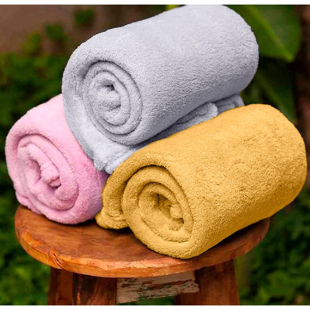 3 Unidades Kit Cobertor Para Bebê Lisas e Estampadas Promoção em Oferta na Shopee