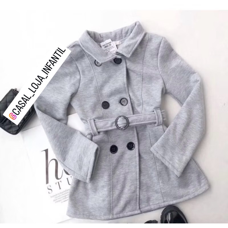 Sobretudo infantil de moletom flanelado Sobretudo infantil de moletom flanelado