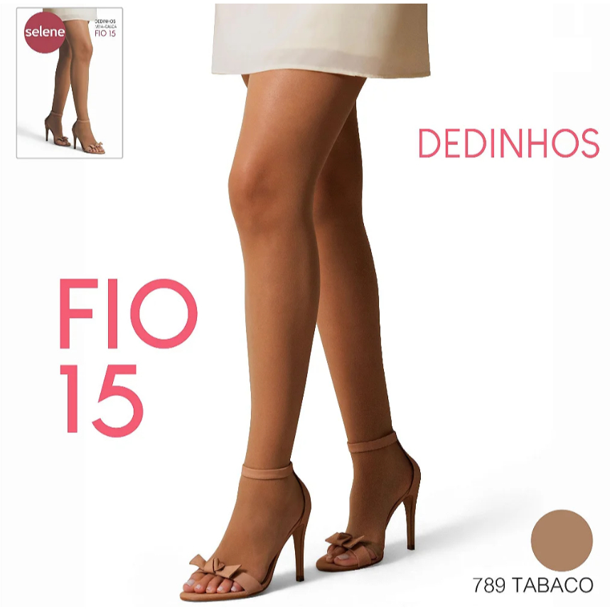 Meia Calça Dedinhos De Fora Adulto Fio 15 Selene Original REF 9805