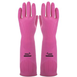 Luva de Látex longa Ranhurada Rosa - Volk em Oferta na Shopee