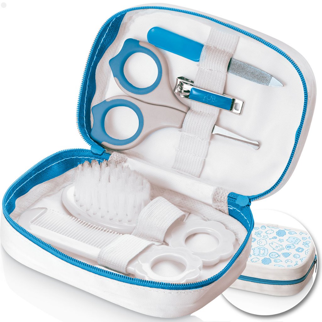 Kit Higiene Bebê Recém Nascido Tesoura Escova Pente Infantil Cortador de Unhas Bebê Kit Maternidade