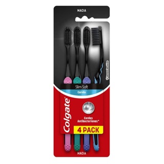 Escova dentao Black Colgate c/4 cerdas fininhas slim soft ultra macia barato em Oferta na Shopee