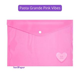 Pasta Organizadora Plástico A4 - Porta Documentos Escritório Rosa Pink Vibes Kawaii Leonora em Oferta na Shopee