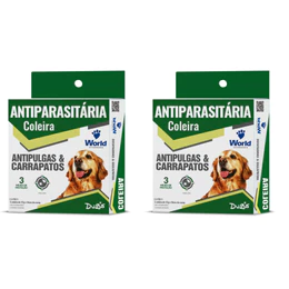 Kit Coleira para cachorro Antipulgas E Carrapatos Dugs