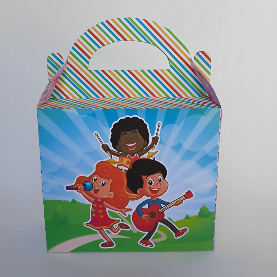 Caixa Lancheira 3 Palavrinhas - Festa Infantil -  Personalizados - Lembrancinhas de Aniversario