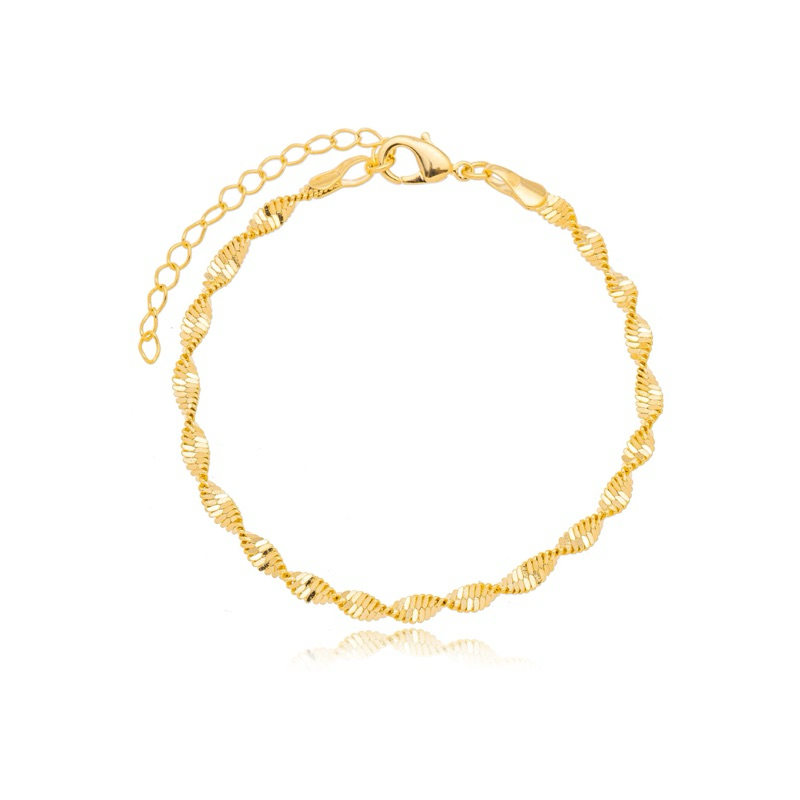 Tornozeleira Fio Torcido Feminino Ouro 18k Ou Prata 925 em Oferta na Shopee