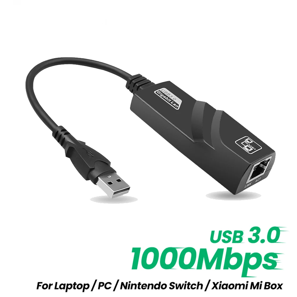 Adaptador USB Conversor Para Rede RJ45 LAN Ethernet 10/100 Mbps Fast PC Notebook MacBook Nova Voo