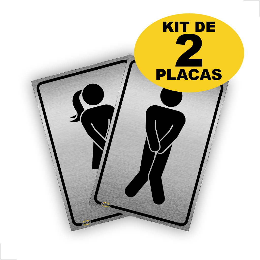 Placas Banheiro Masculino Feminino 10x15cm 15x20cm Apertados Engraçada Divertida Novidade em Oferta na Shopee