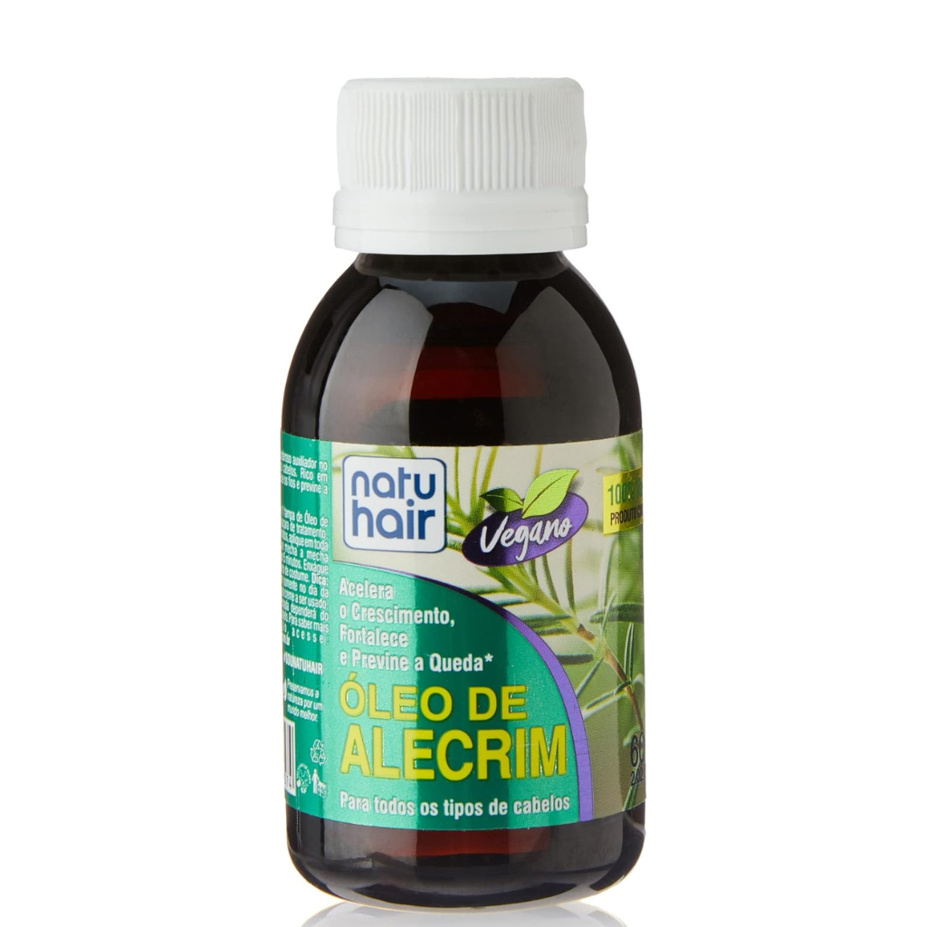Óleo Capilar de Alecrim NatuHair 60ml Antiqueda Capilar Brilho Fortalecedor Nutrição Hidratação