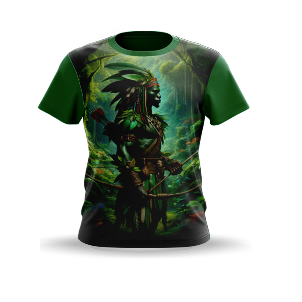 CAMISETA CABOCLO SETE FLECHAS - UMBANDA & CANDOMBLÉ - TECIDO DRYFIT - SUBLIMADA COD.707