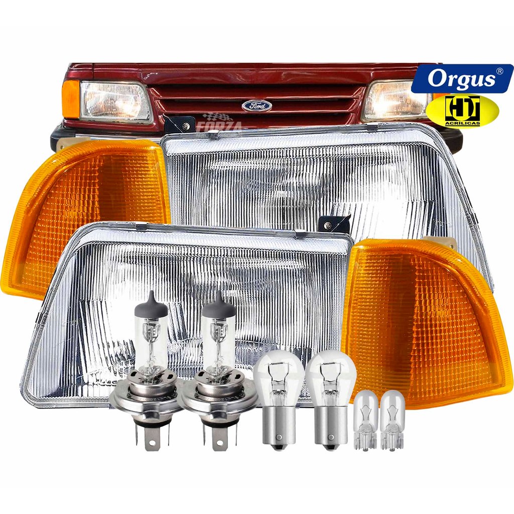 Farol Corcel 85 86 87 88 89 90 91 a 97 Pampa Del Rey Orgus Lente de Vidro com Setas Âmbar e Lâmpadas em Oferta na Shopee