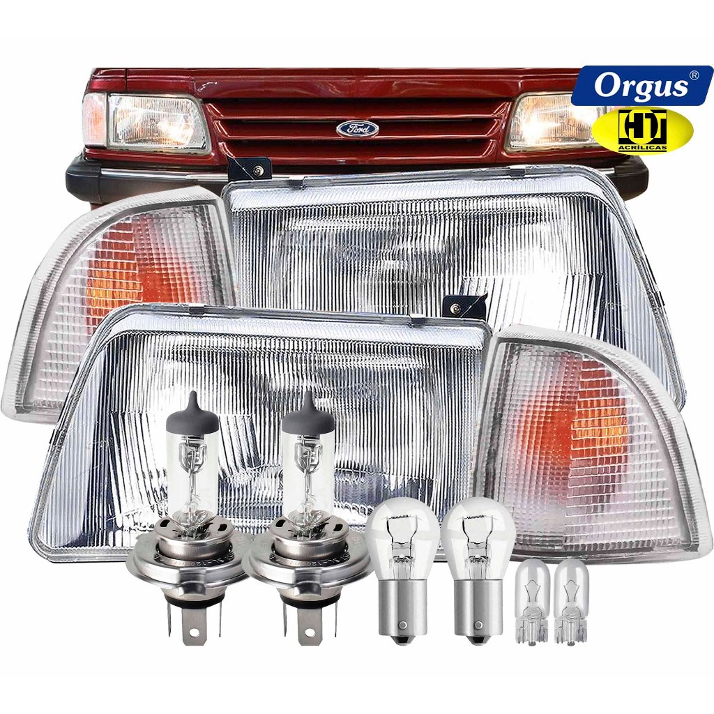 Farol Corcel 85 86 87 88 89 90 91 a 97 Pampa Del Rey Orgus Lente de Vidro Setas Cristais e Lâmpadas