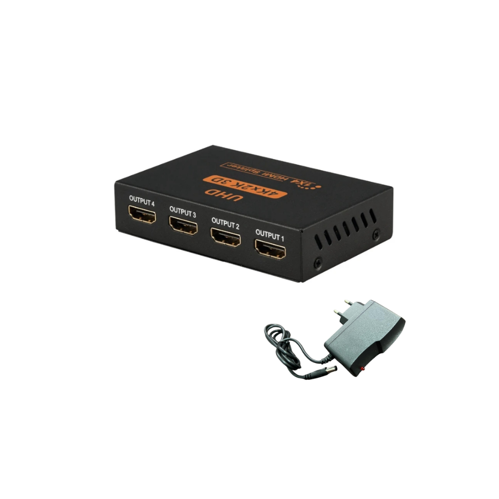 Splitter Distribuidor Divisor Repetidor Hdtv Hdmi 4k 3d 1x4