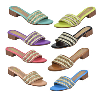 Tamanquinho Feminino Salto Baixo Percata Sandália Feminina Sanny em Oferta na Shopee