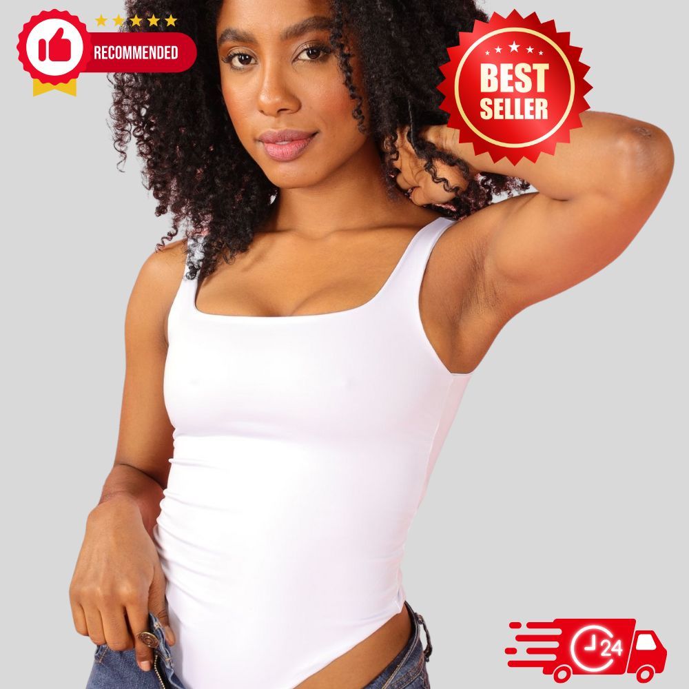 Body Feminino Suplex Duplo Alça Alcinha Moda Lançamento Tendência Promoção Top Moda em Oferta na Shopee