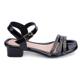 Sandália Infantil Menina Fashion Verniz Tiras De Strass Brilho em Oferta na Shopee