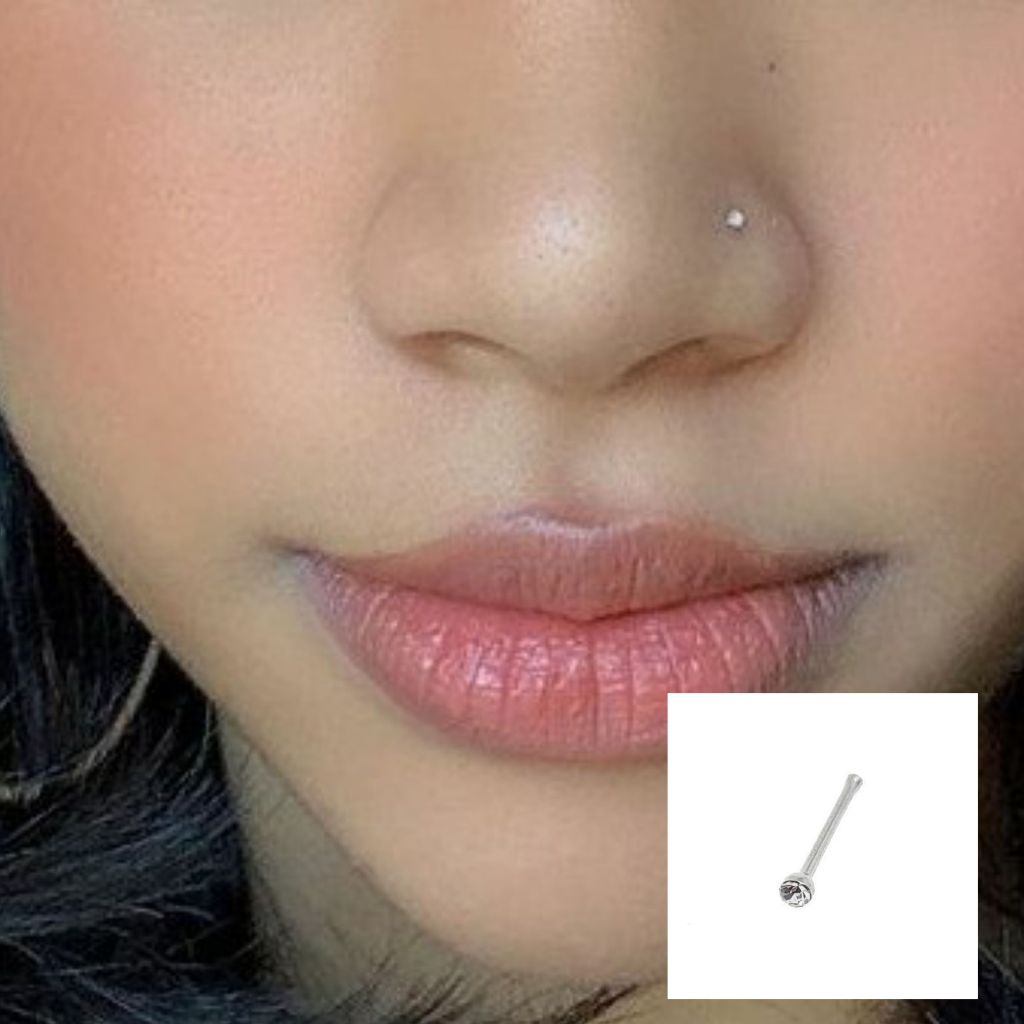 Piercing Delicado - Ponto De Luz 1 mm Em Aço Cirúrgico Para nariz em Oferta na Shopee