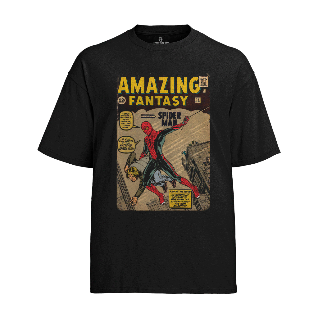 Camiseta Algodão Unissex Tshirt Spider Man Amazing Fantasy