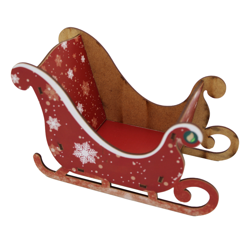 Decoração Miniatura de Trenó do Papai Noel MDF em Oferta na Shopee