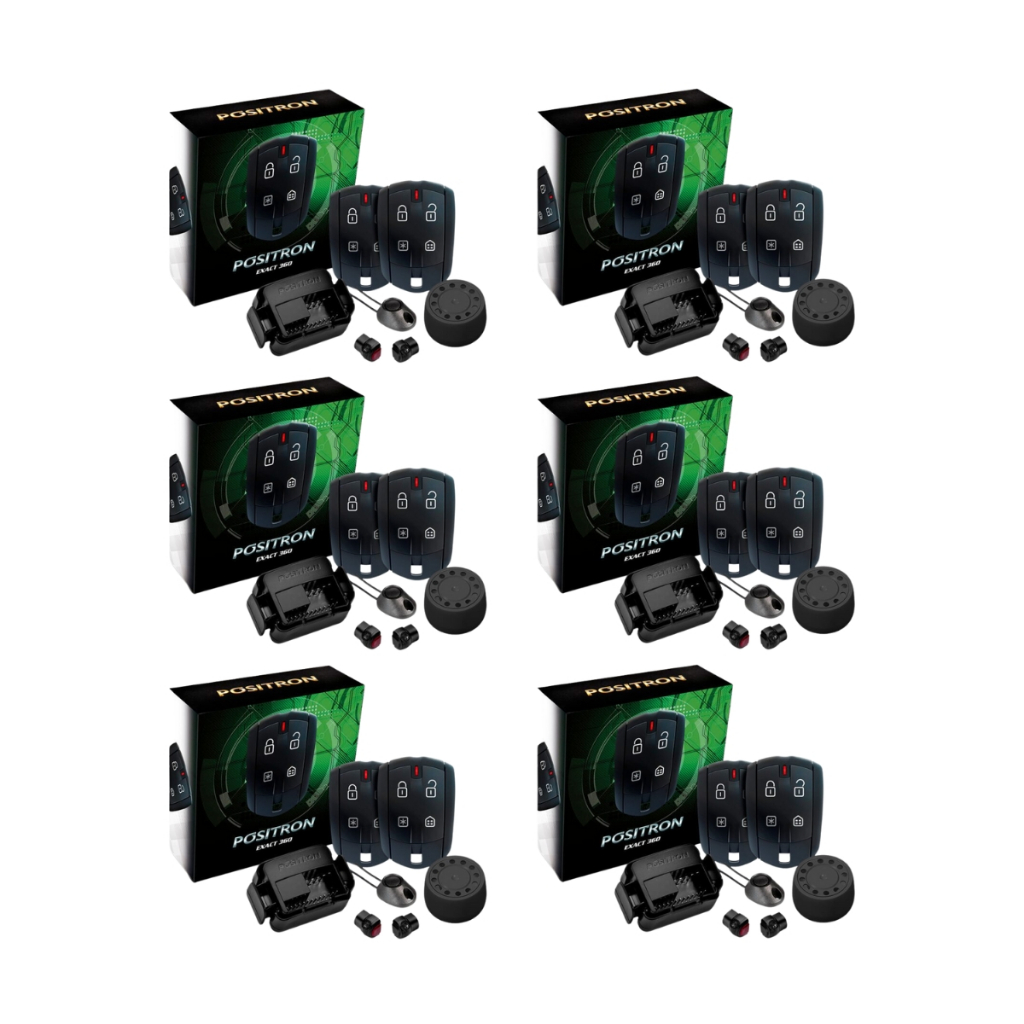Kit 6 Alarmes Automotivo Positron Cyber Exact EX360 Universal em Oferta na Shopee