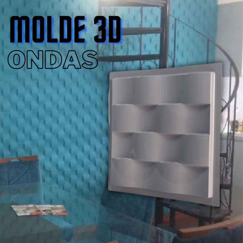 Forma Para Fabricação Gesso 3D Revestimento 3D 30x30cm