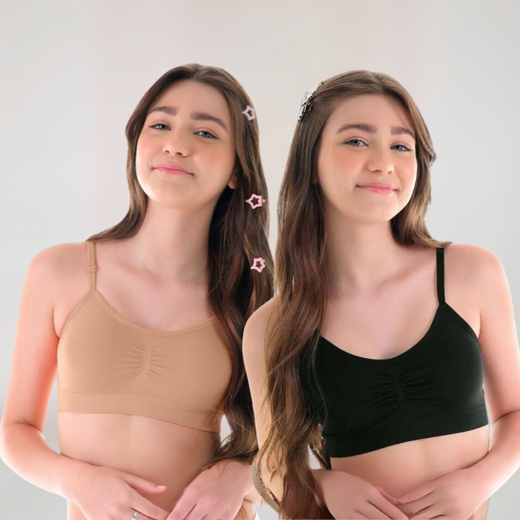 Kit 2 Top Juvenil Poliamida Sem Costura Zee Rucci com Bojo Removivel em Oferta na Shopee