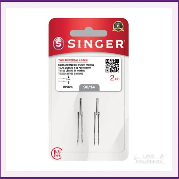 AGULHA DUPLA 2024 SINGER 12 14