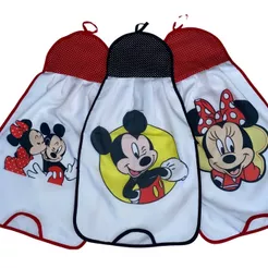 Porta Sacolas/ Puxa Saco Estampado Minnie e Mickey