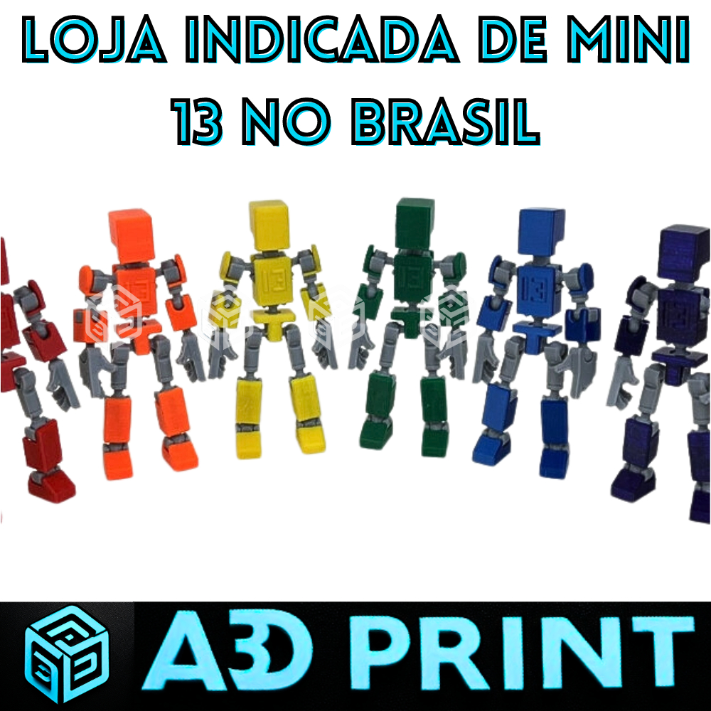 Boneco Mini 13 - Dummy Boneco Articulado Action Figure Brinquedo Educativo Varias Posições 3D em Oferta na Shopee