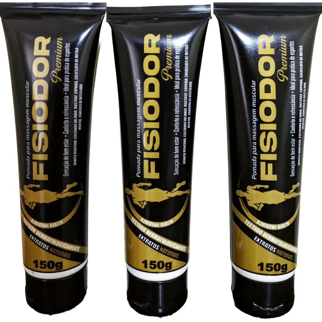 Pomada Massageador Fisiodor Premium 150g Gel para Dores e Pancadas Atletas Academia