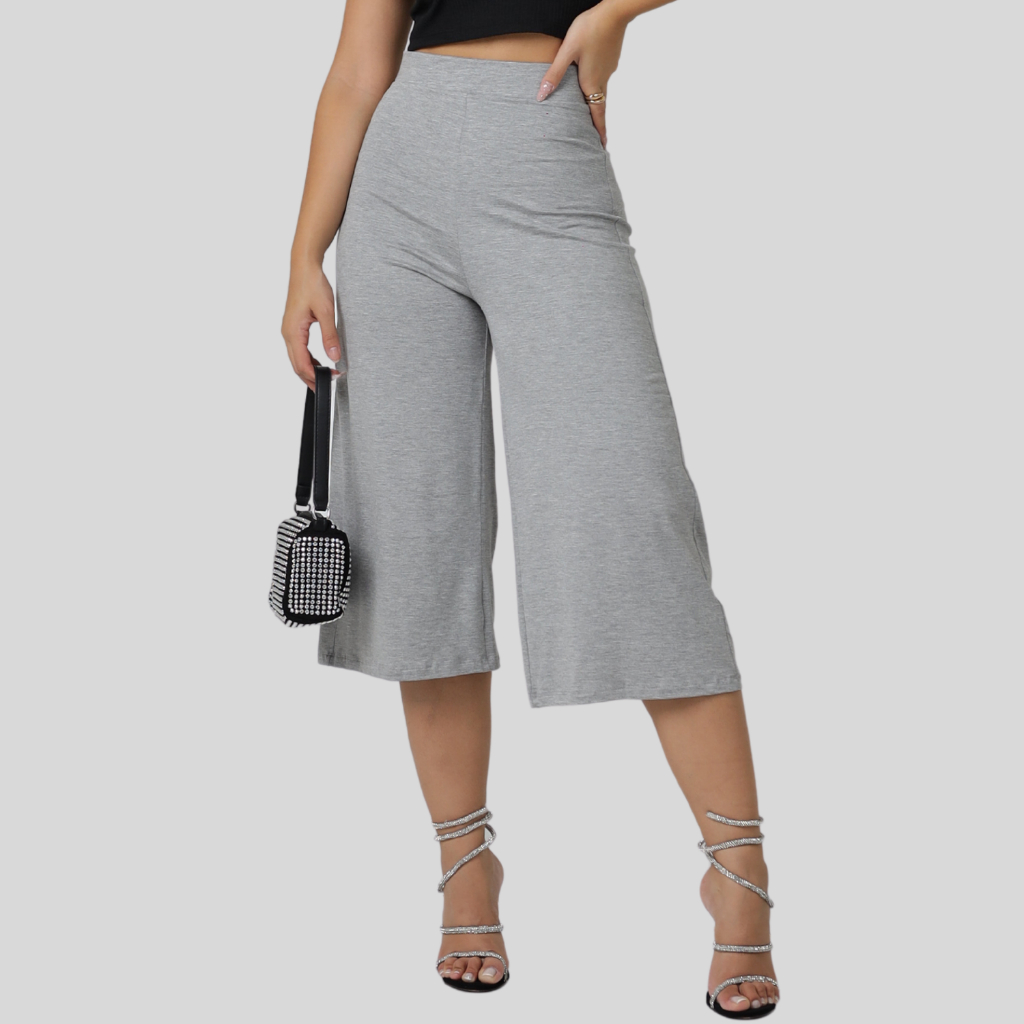 Calça Pantacourt/Pantalona cós alto de Malha Viscolycra em Oferta na Shopee