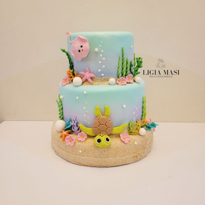 Bolo Cenografico Fundo do Mar - Comprar com Melhor Preço em Padaria