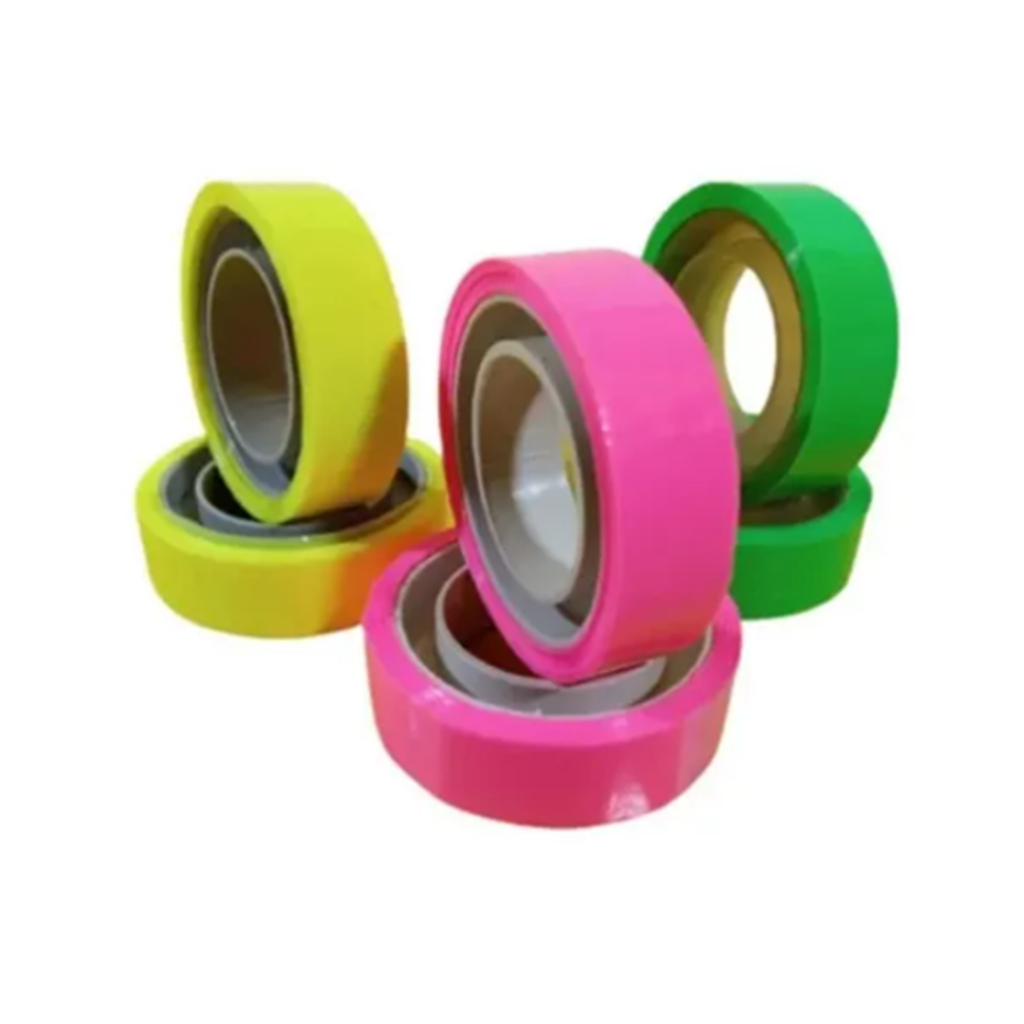 kit 9 Fitas Adesiva Neon Brilha no Escuro c/ Luz Negra Decoração Festa Balada Aniversario 12MM x 10mts