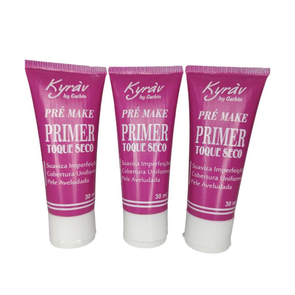 Kit 3 Primer Toque Seco Pré Maquiagem Kyrav 30ml - Bella