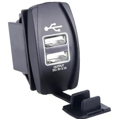 Tomada Usb 3.1a Dupla Barco Lancha Carro Motorhome 12v