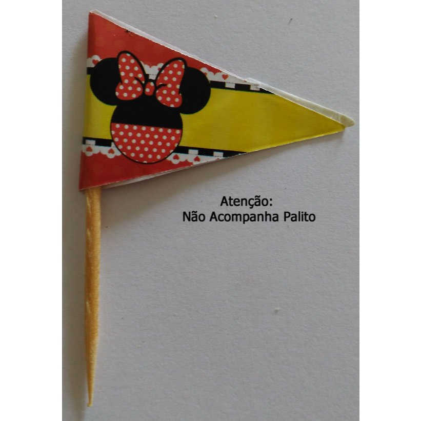 Tag Topper Minnie para Docinhos e Salgadinhos (kit 60 unidades)Descrição do Produto:   Tag ou chamado de Toppers para Docinhos e Salgadinhos.  GTIN: 7899348571609  Quantidade do Kit (60 Tags Toppers)  Medida do produto Aberto: 9cm largura por 3cm Altura (