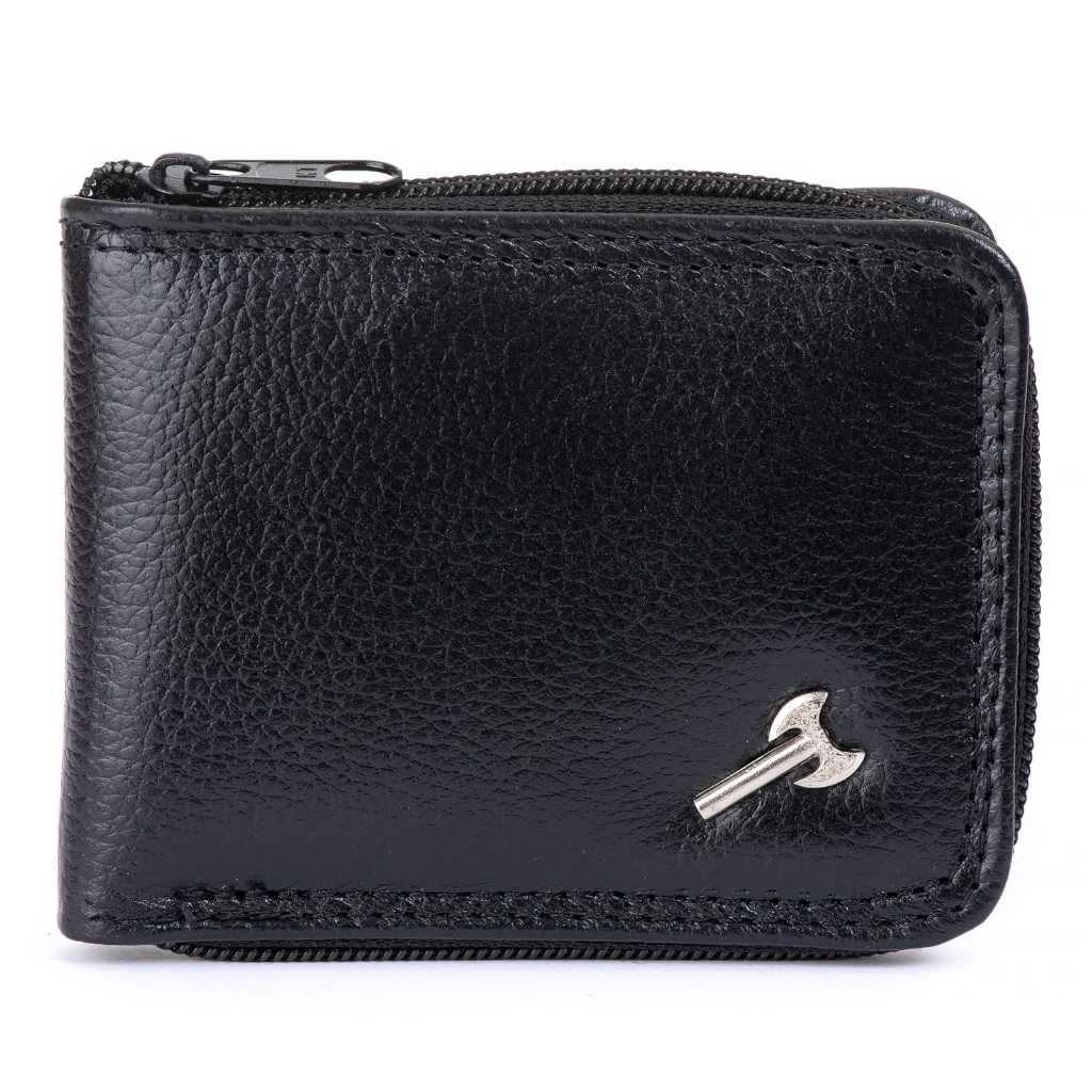 Carteira de Couro com Zíper externo, Multifuncional, Porta RG/CNH. Envio imediato.