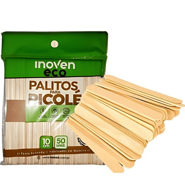 Palito de Picole Inoven Pacote com 50 Unidades em Oferta na Shopee