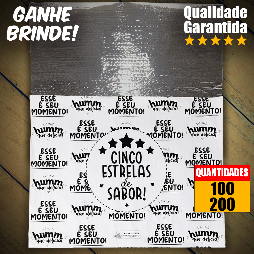 Papel Acoplado Térmico Laminado Papel Embrulho 200 Uni em Oferta na Shopee