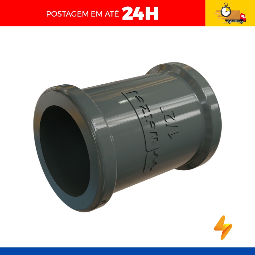 Luva S/ Rosca Cinza 1/2" - Wetzel