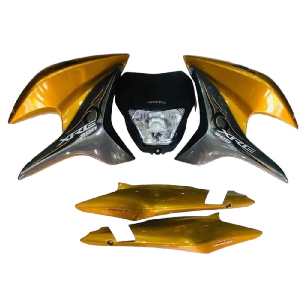 Frente completa farol rabeta aba xre 300 09/12 DOURADO 09/12