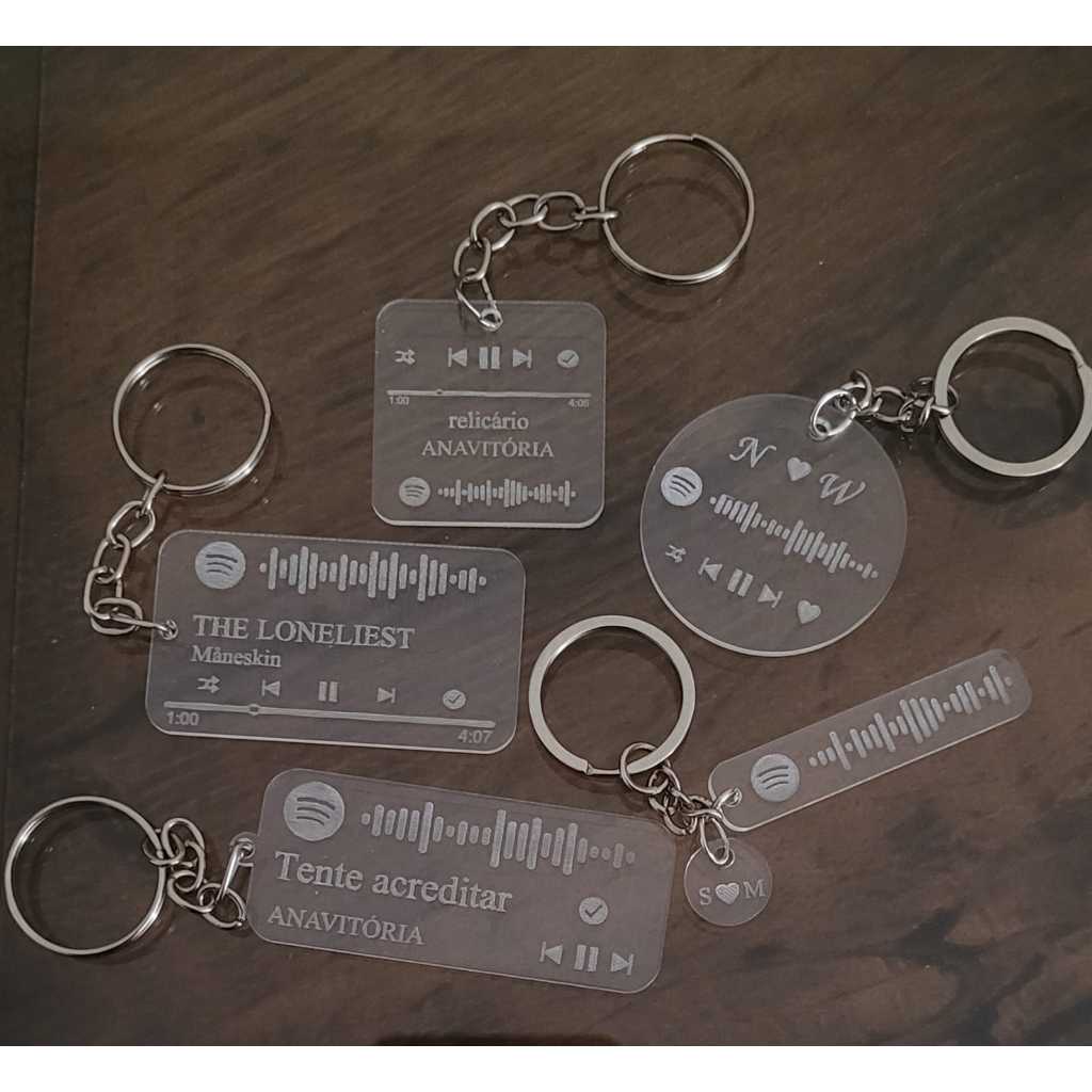 CHAVEIRO SPOTIFY PERSONALIZADO - PRESENTE CASAL, AMIZADE, NAMORADO, NAMORADA - CHAVEIROS BTS, NOME em Oferta na Shopee
