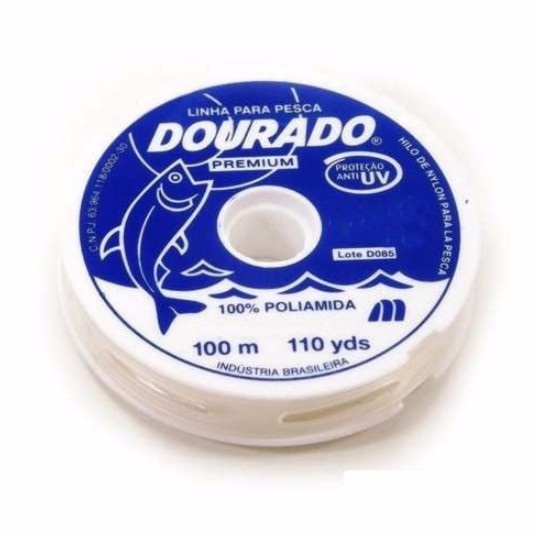 Linha de Pesca DOURADO Premium 0,70mm a 1,00mm Carretel 100m Mazaferro P/ Pesca com proteção UV em Oferta na Shopee