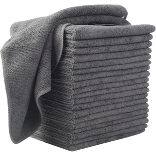 20 Toalhas Mágica de Cozinha Vidro Mesa Janela Prato Cinza Plana Microfibra 20x20cm