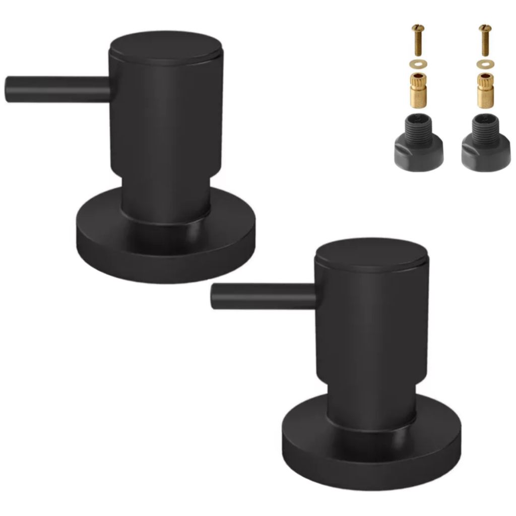 Kit 2 Acabamento Registro Padrao Deca C90 Preto Fosco Com Conversor para Registro Padrão Docol