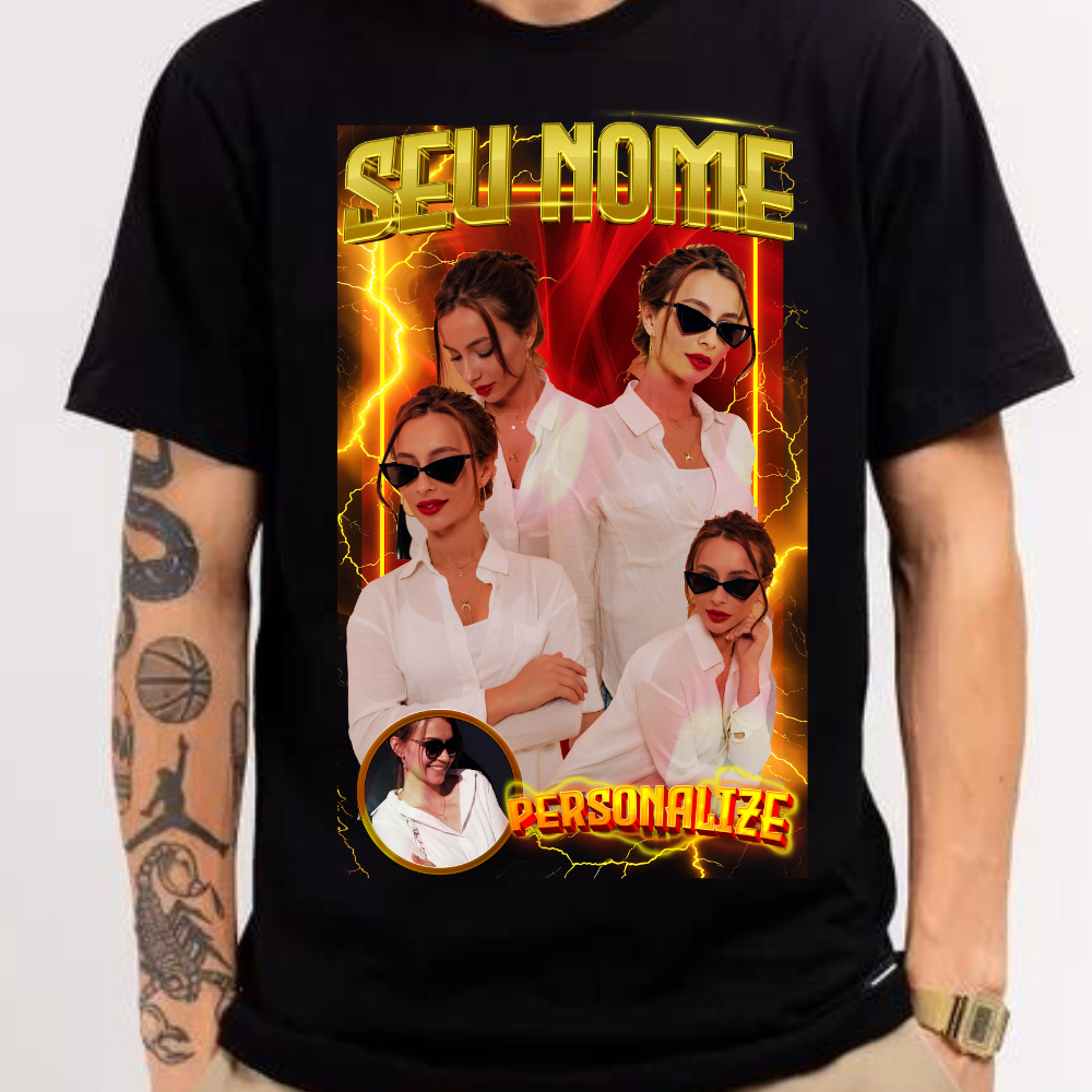 Camiseta Basica Personalizada com Foto Casal Presente Namorados Com suas Fotos envio Rápido