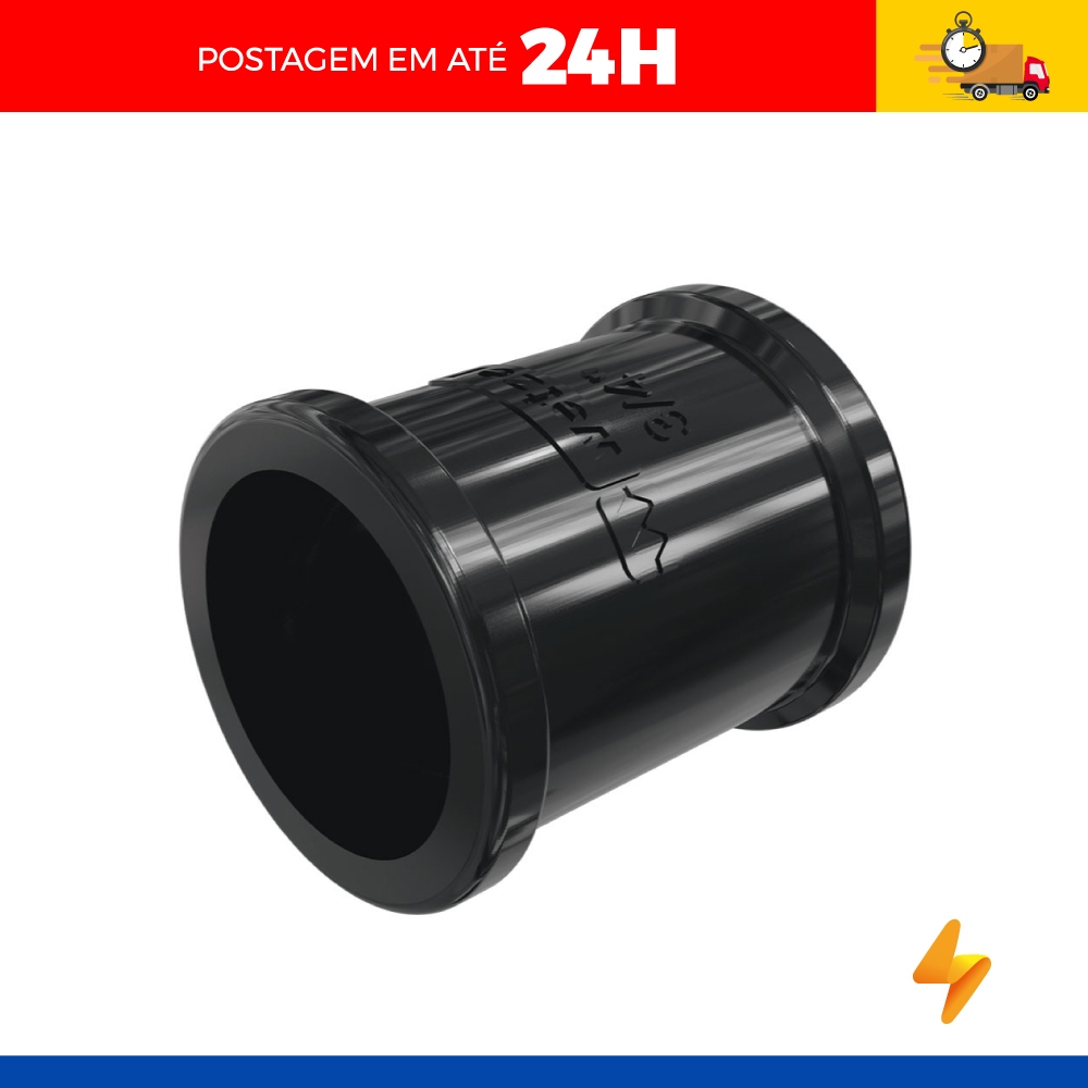 Luva S/ Rosca Preto 3/4" - Wetzel